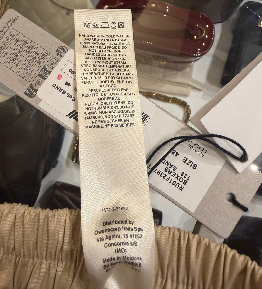 Rick Owens Boxer Shorts - Beige