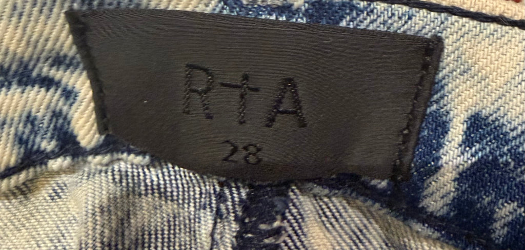 RtA Distressed Skinny Jeans - Grey
