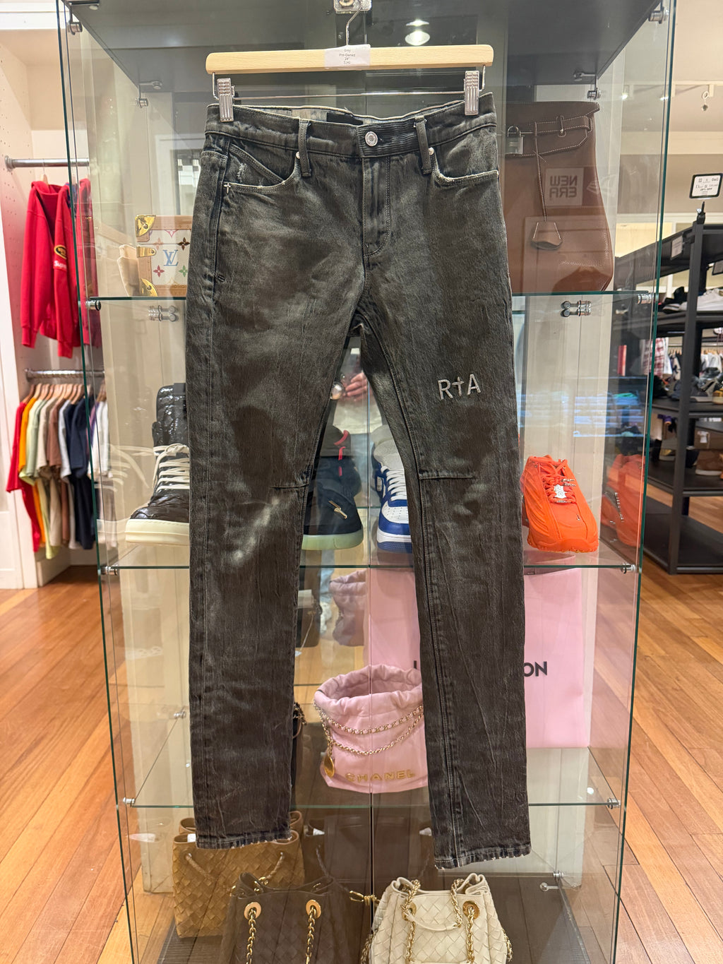 RtA Distressed Skinny Jeans - Grey