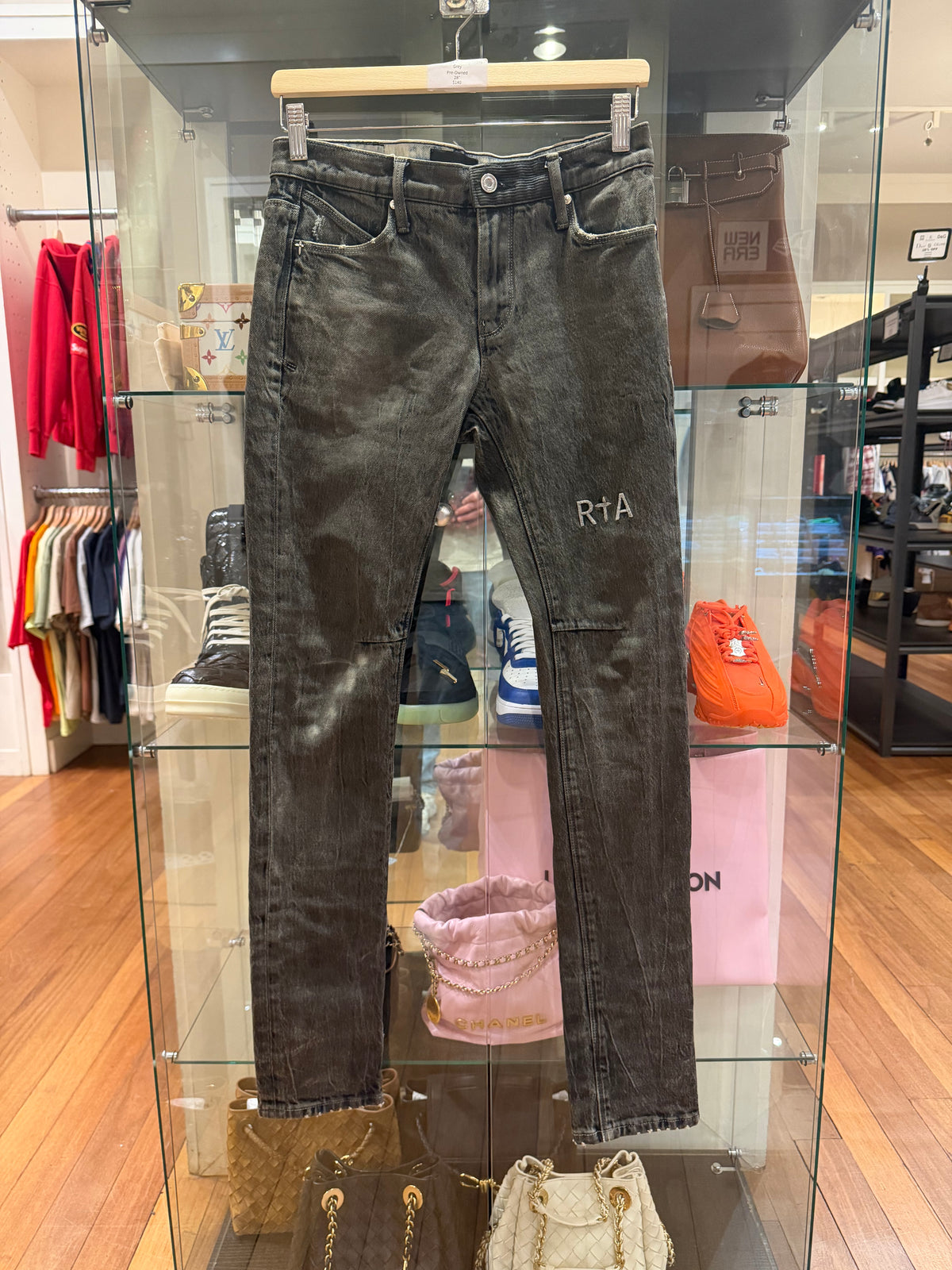 RtA Distressed Skinny Jeans - Grey