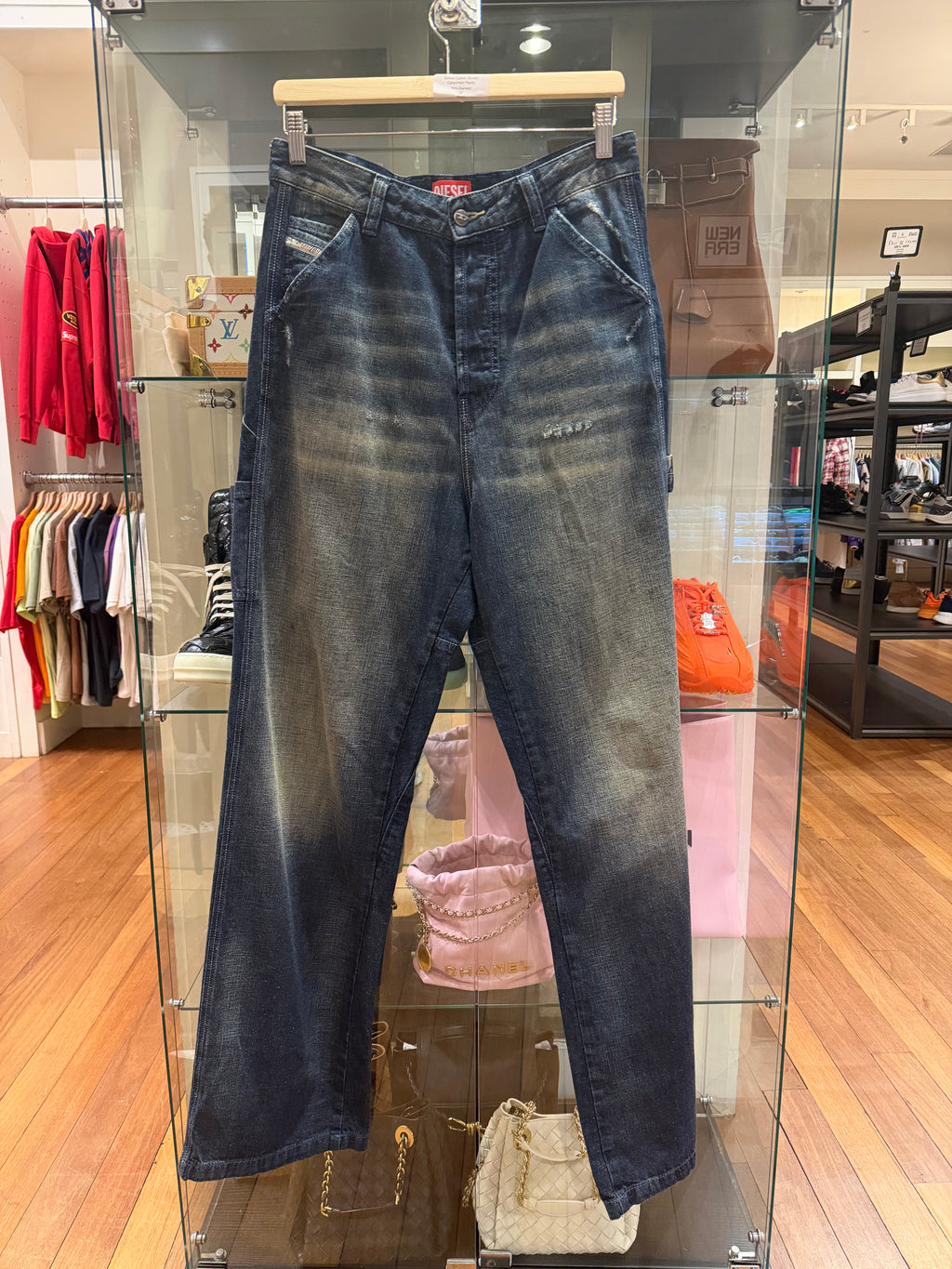 Diesel Faded Denim Carpenter Pants