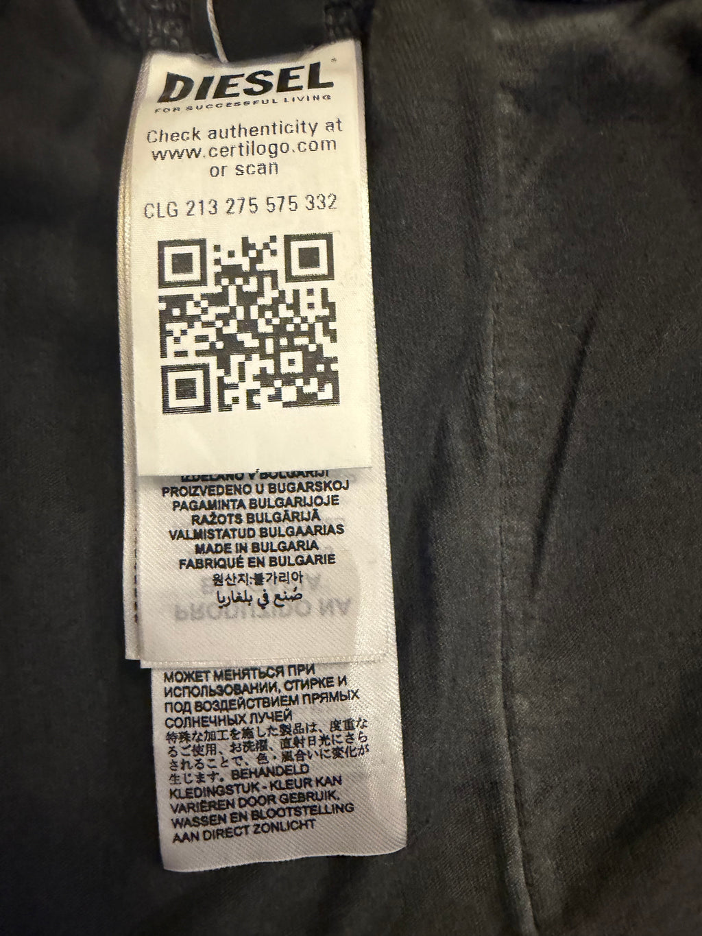Diesel P-Crowde Etched Shorts - Grey