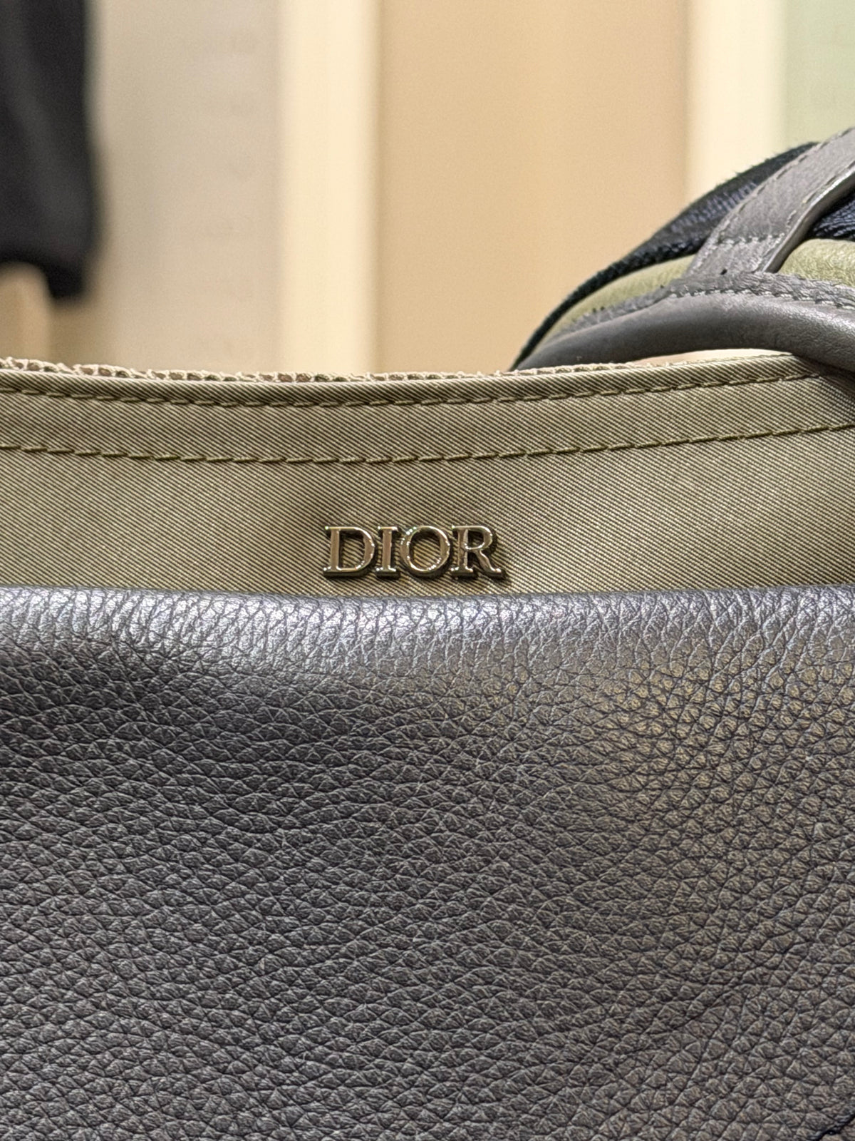 Dior x Sacai Saddle Soft Bag - Green/Black Hardware
