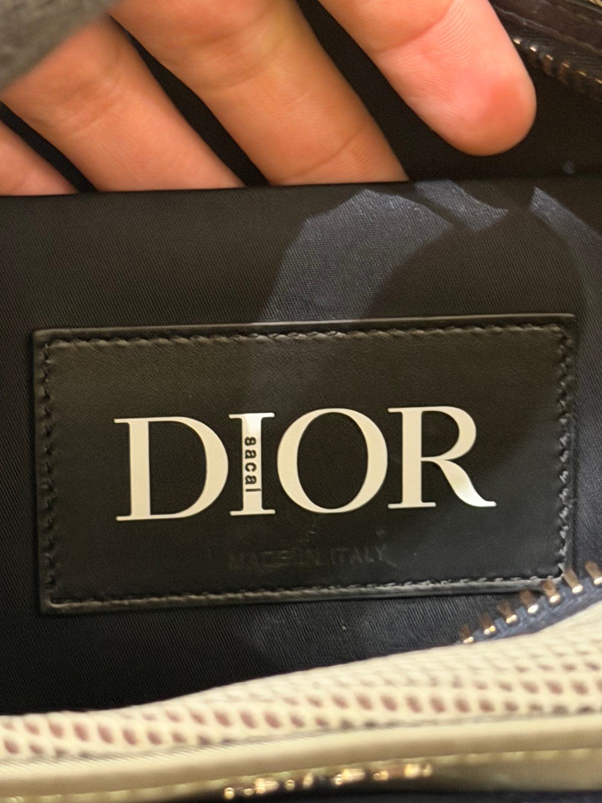 Dior x Sacai Saddle Soft Bag - Green/Black Hardware