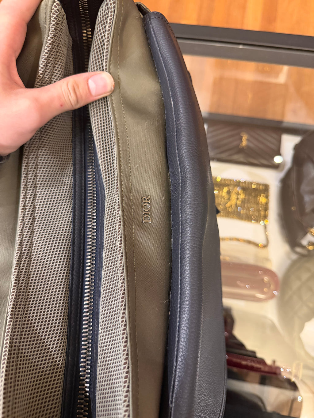 Dior x Sacai Saddle Soft Bag - Green/Black Hardware