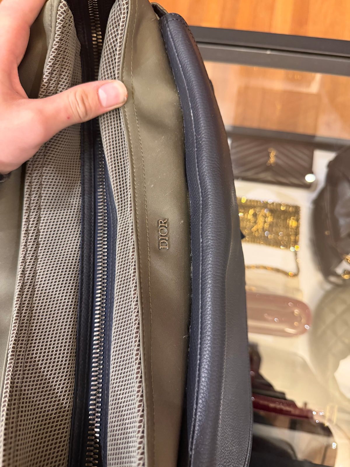 Dior x Sacai Saddle Soft Bag - Green/Black Hardware