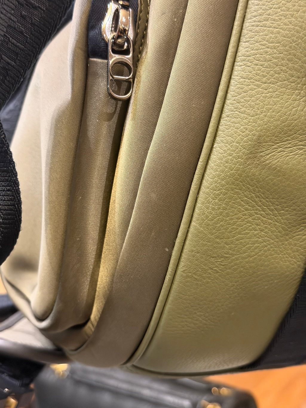 Dior x Sacai Saddle Soft Bag - Green/Black Hardware