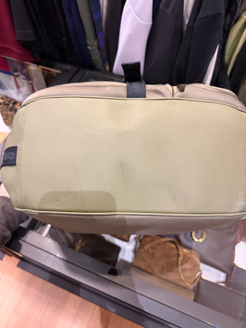Dior x Sacai Saddle Soft Bag - Green/Black Hardware
