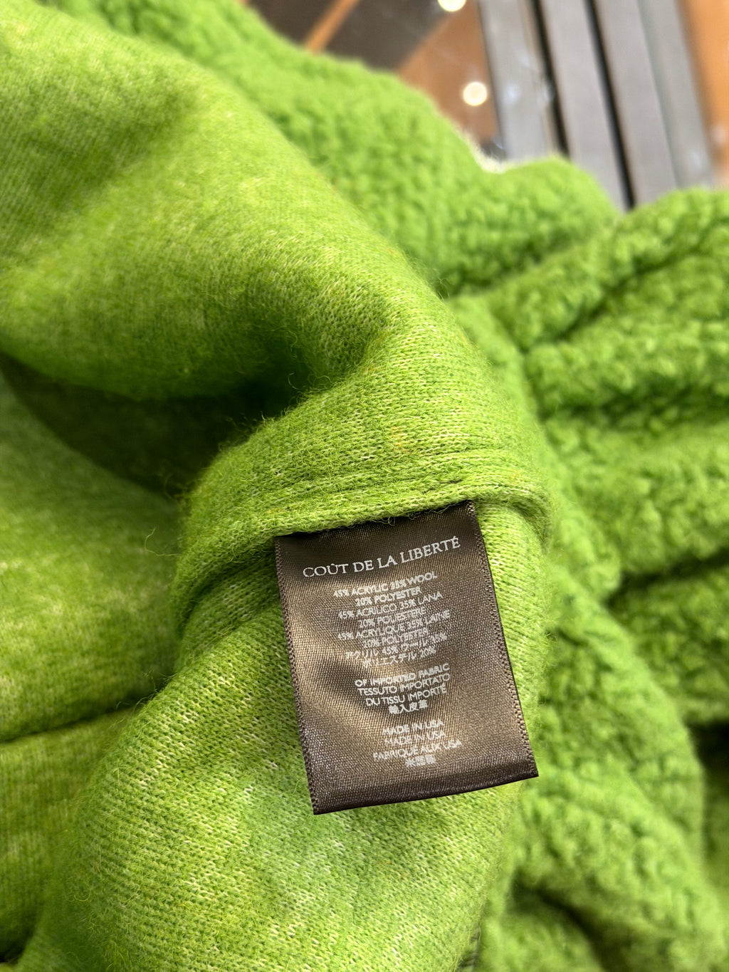 Cout De Liberte Studded Sherpa Fleece - Green