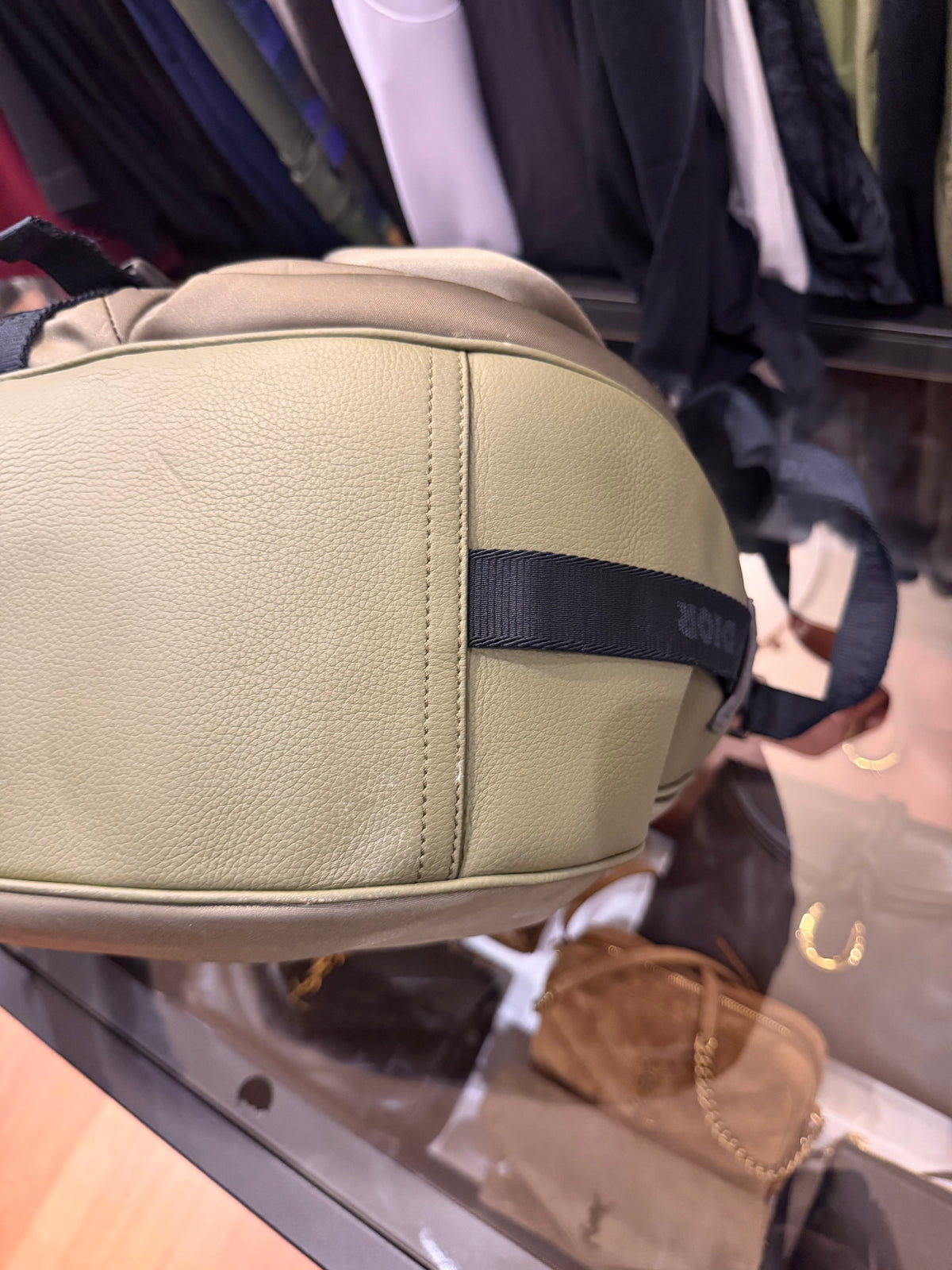 Dior x Sacai Saddle Soft Bag - Green/Black Hardware