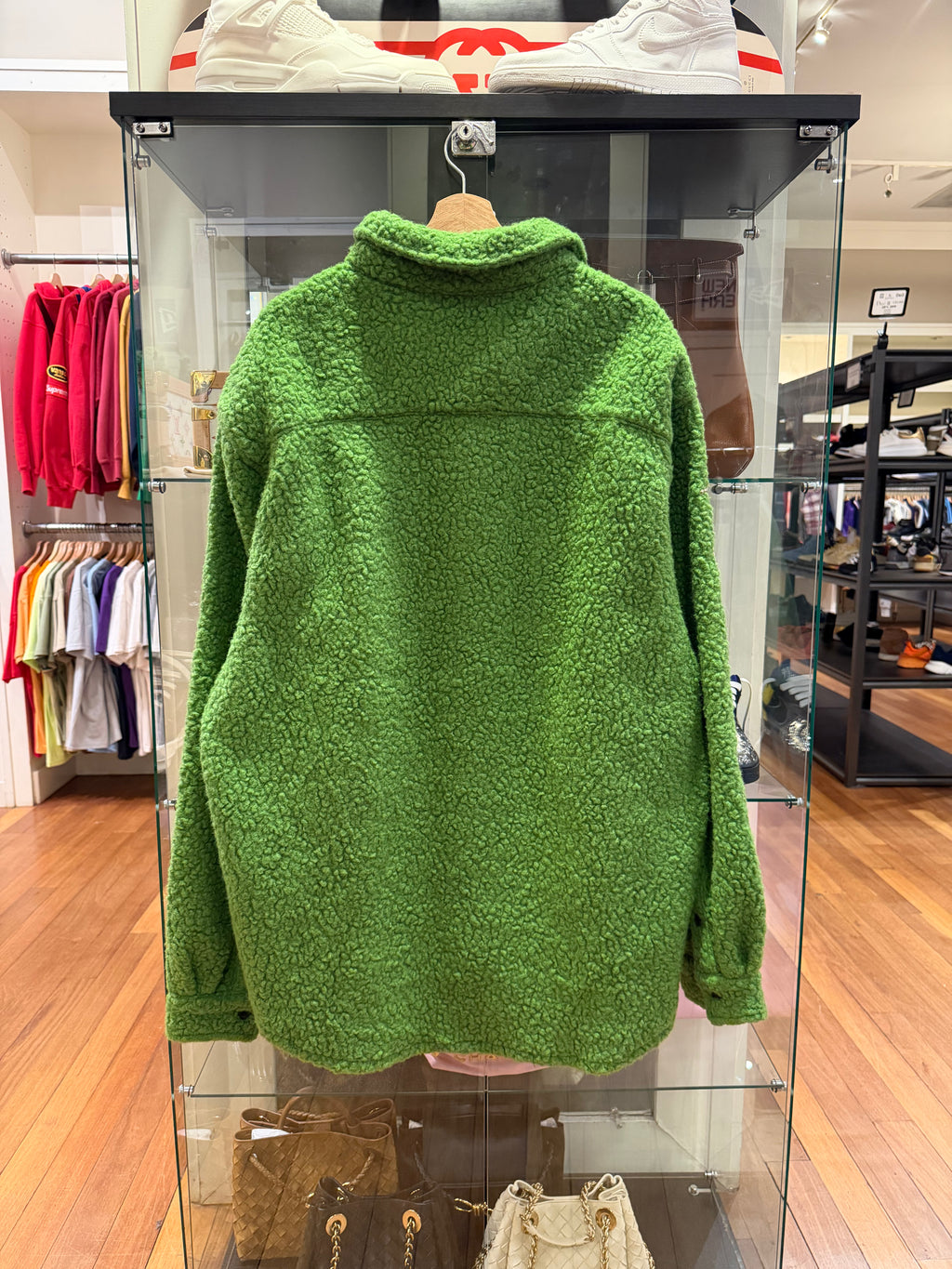 Cout De Liberte Studded Sherpa Fleece - Green