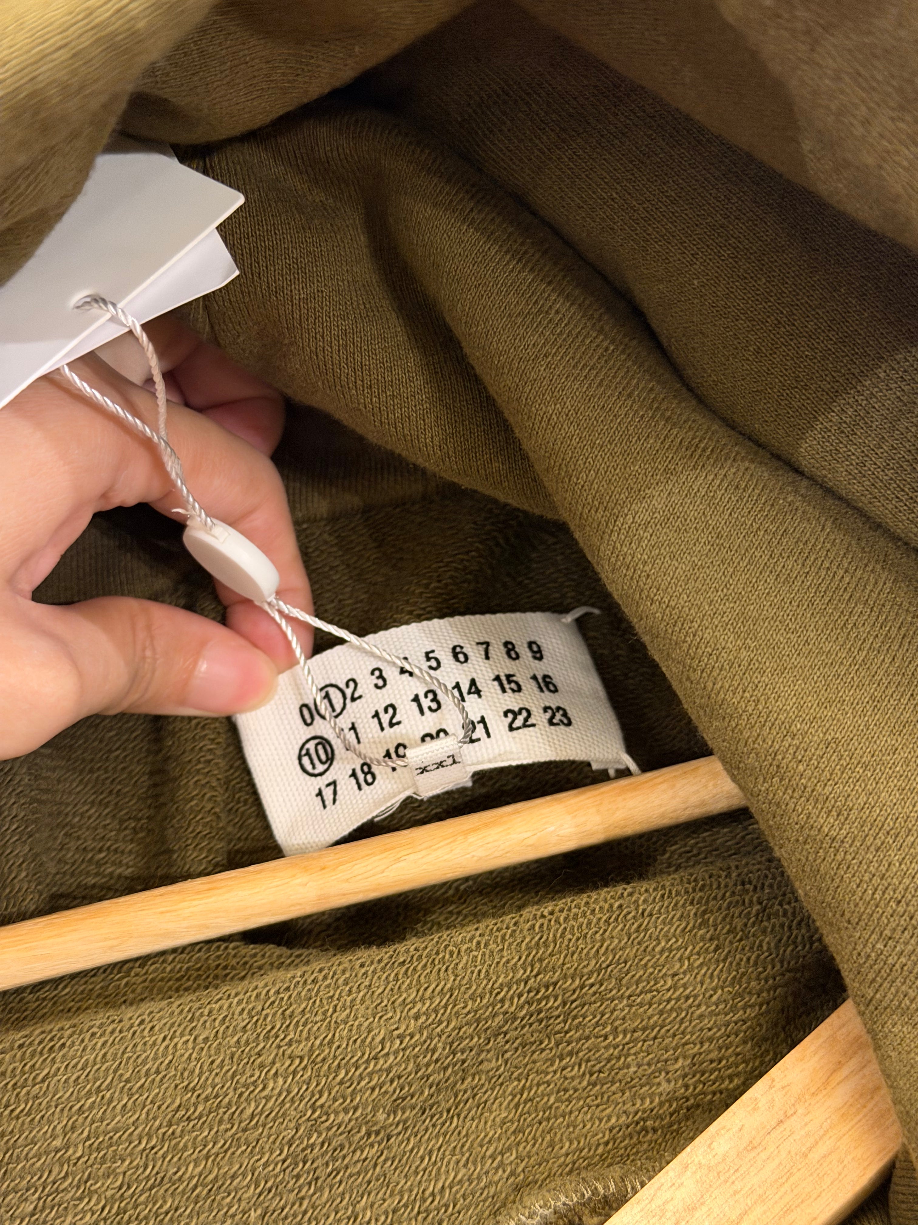 Maison Margiela Mushroom Embroidered Hoodie - Olive
