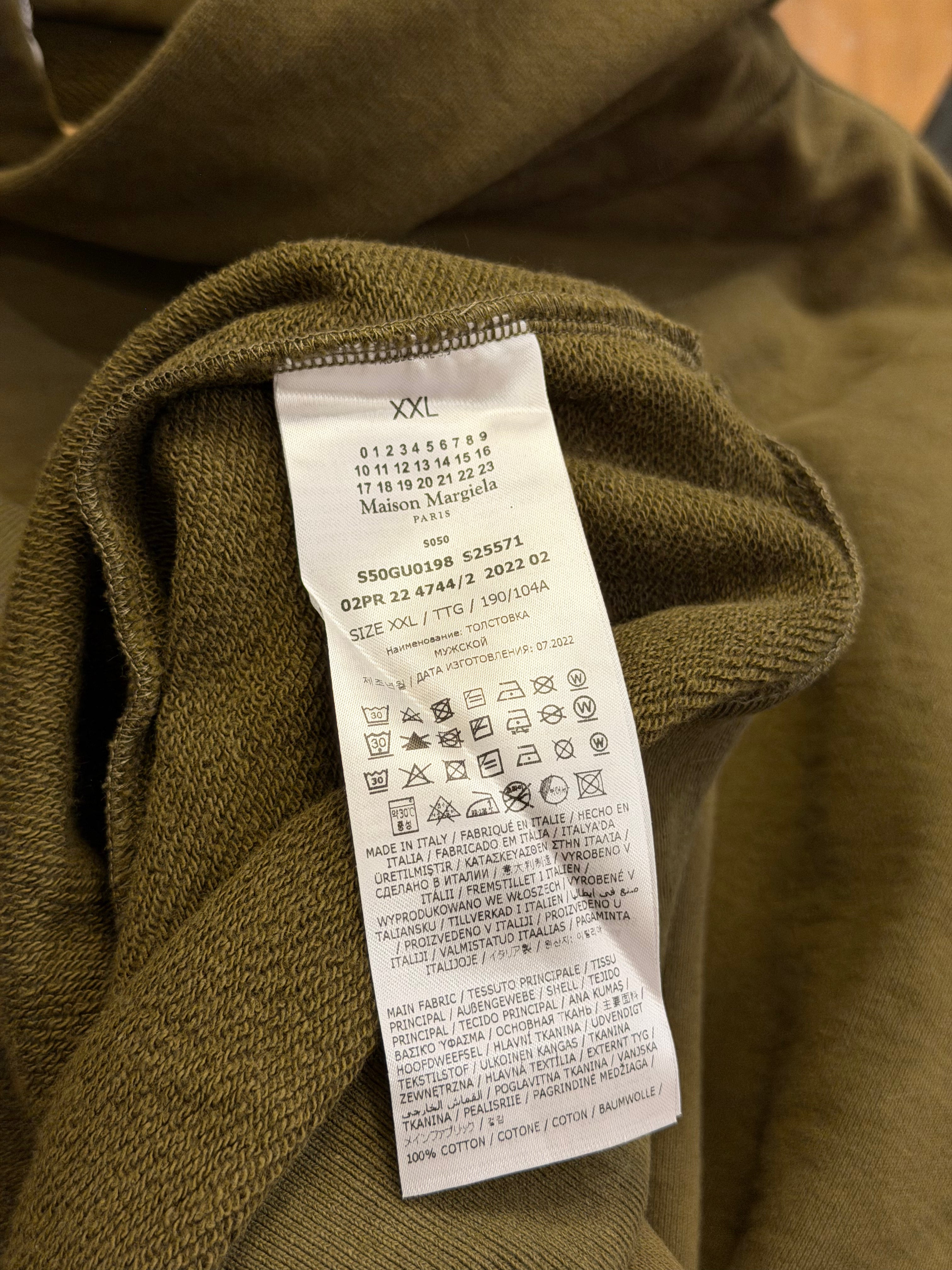 Maison Margiela Mushroom Embroidered Hoodie - Olive