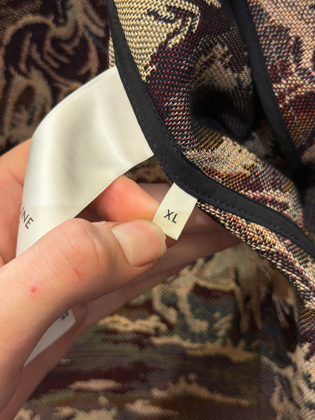 Celine by Hedi Slimane ‘Horses’ Tapestry Down Jacket