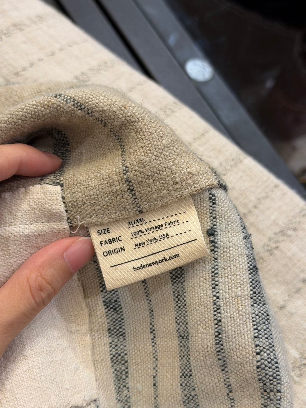 Bode Striped Work Style Button Down Overshirt