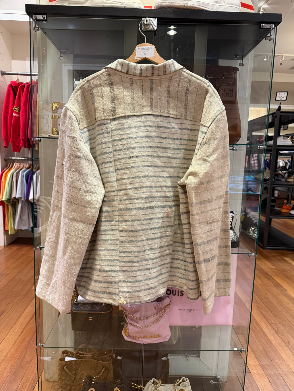 Bode Striped Work Style Button Down Overshirt