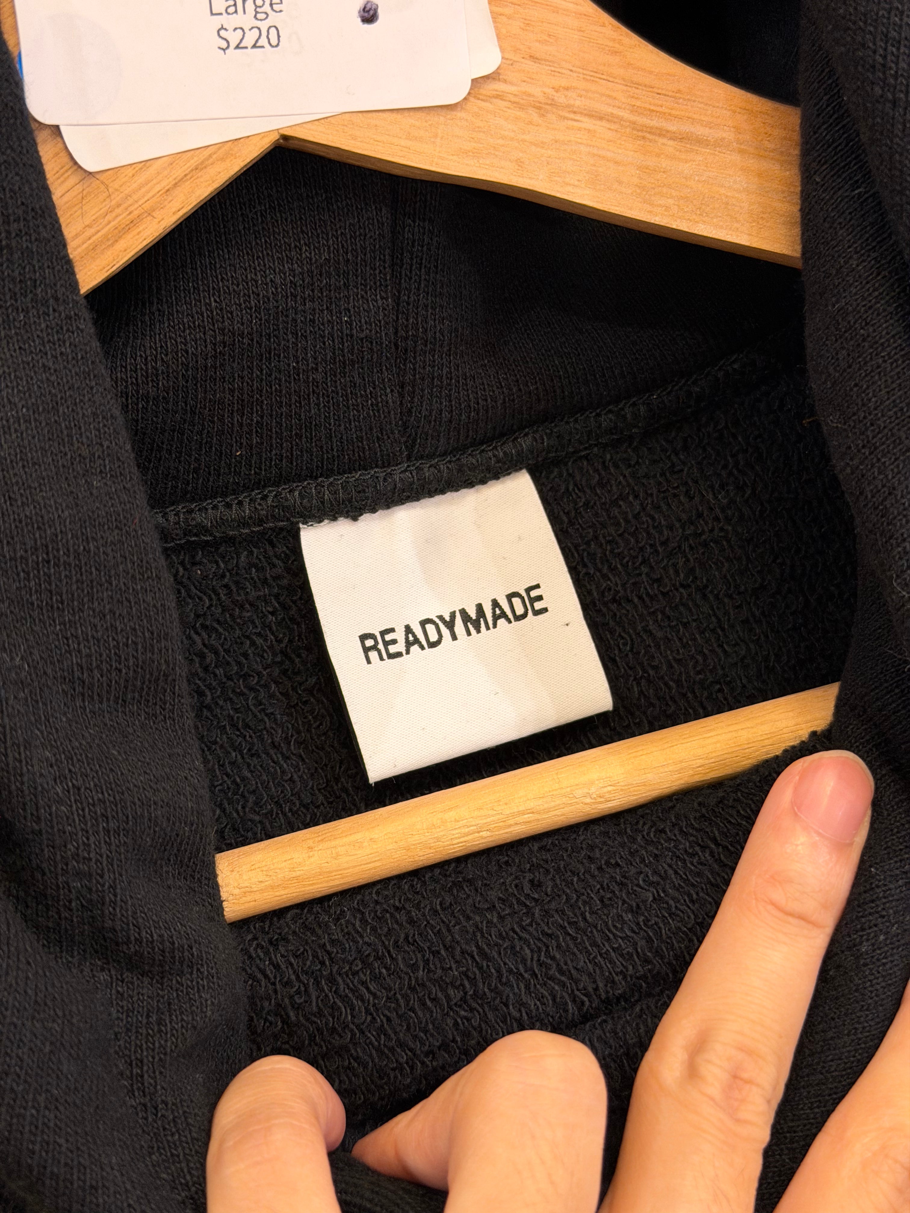 Readymade Collapsed FaceHoodie - Black