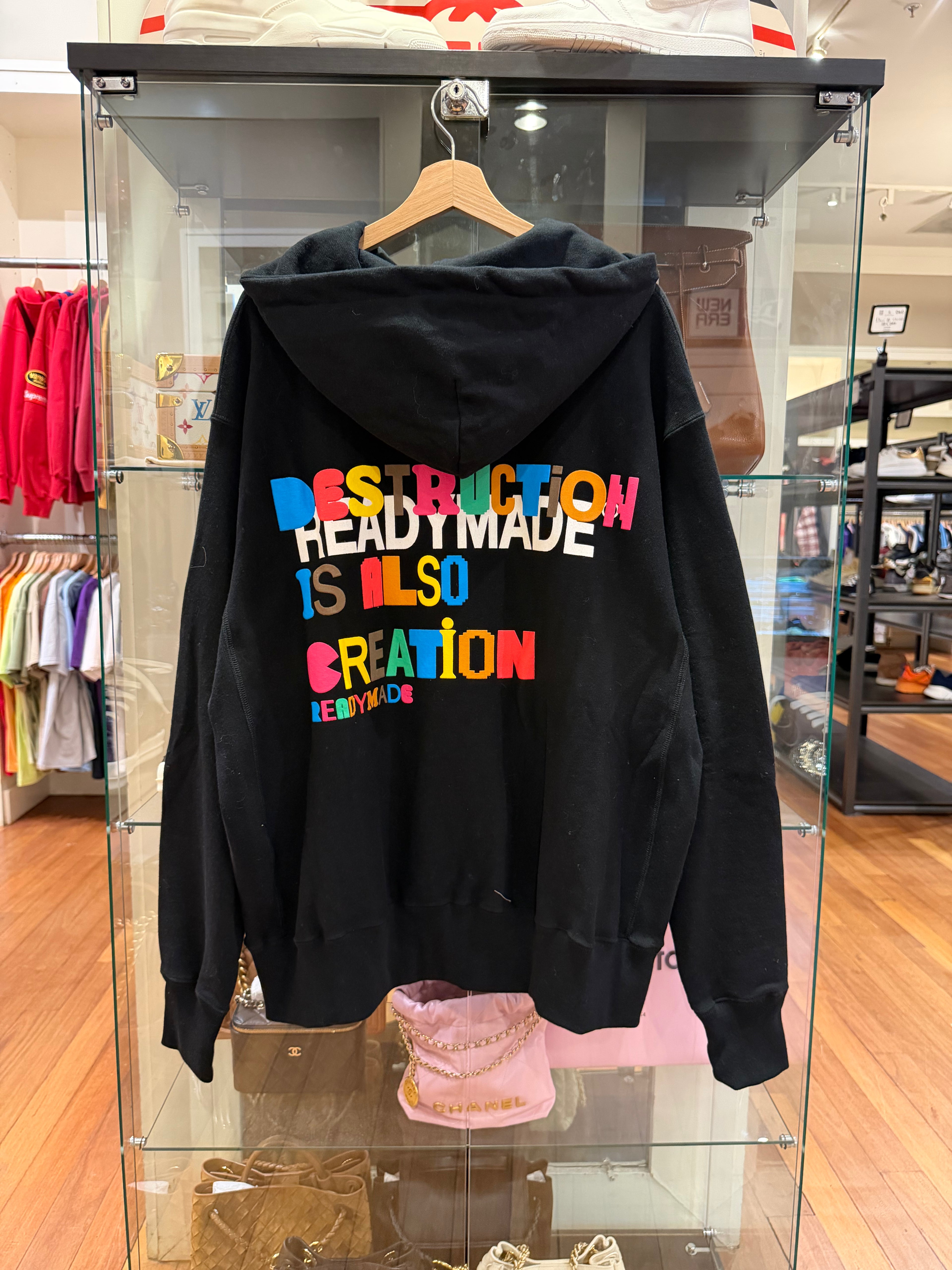 Readymade Collapsed FaceHoodie - Black