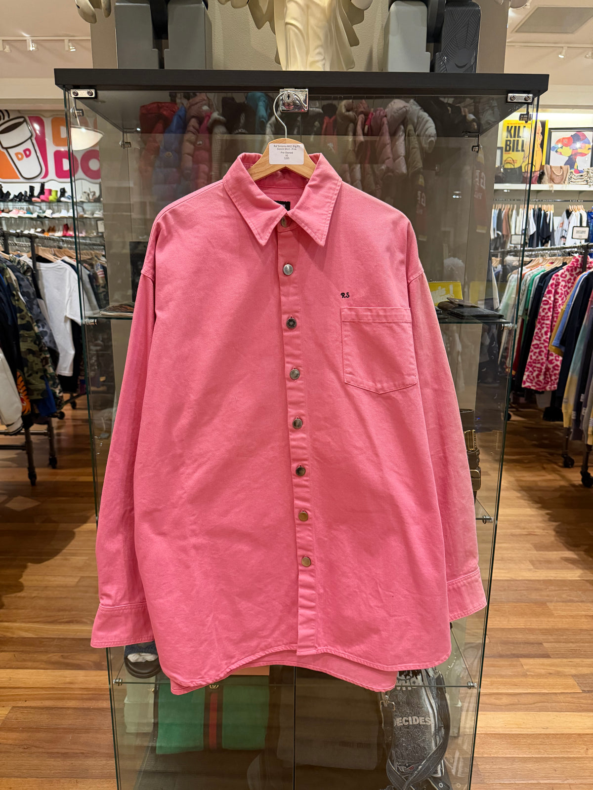 Raf Simons AW21 Big Fit Denim Shirt - Pink