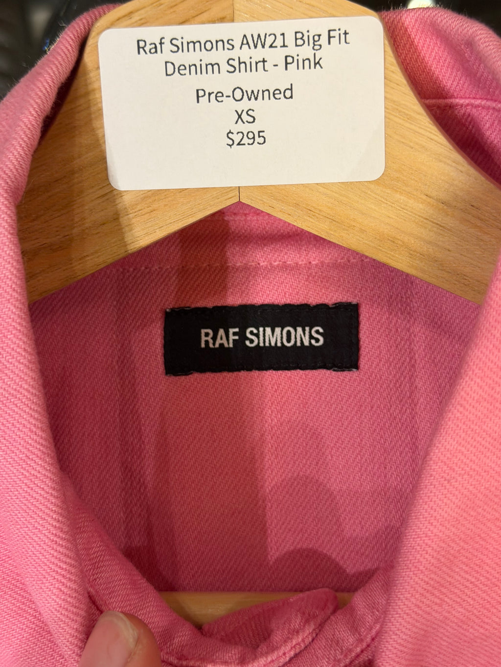 Raf Simons AW21 Big Fit Denim Shirt - Pink