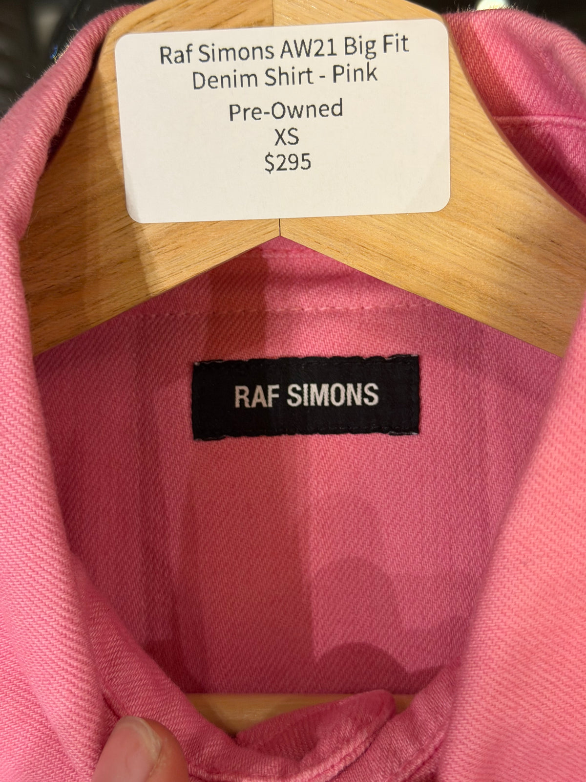 Raf Simons AW21 Big Fit Denim Shirt - Pink