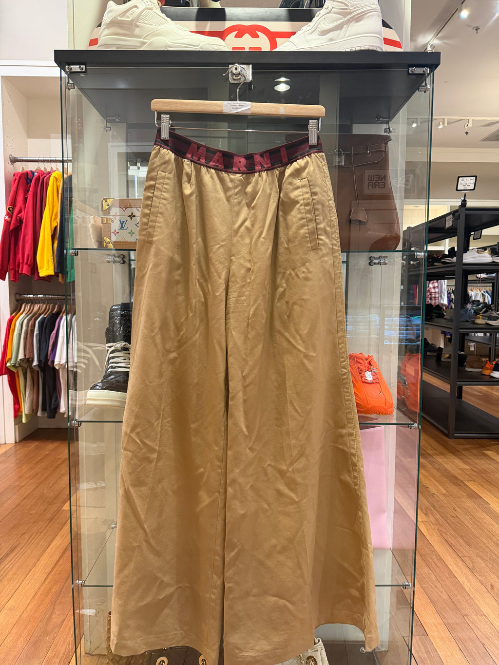 Marni Waistband-LogoTrousers - Beige