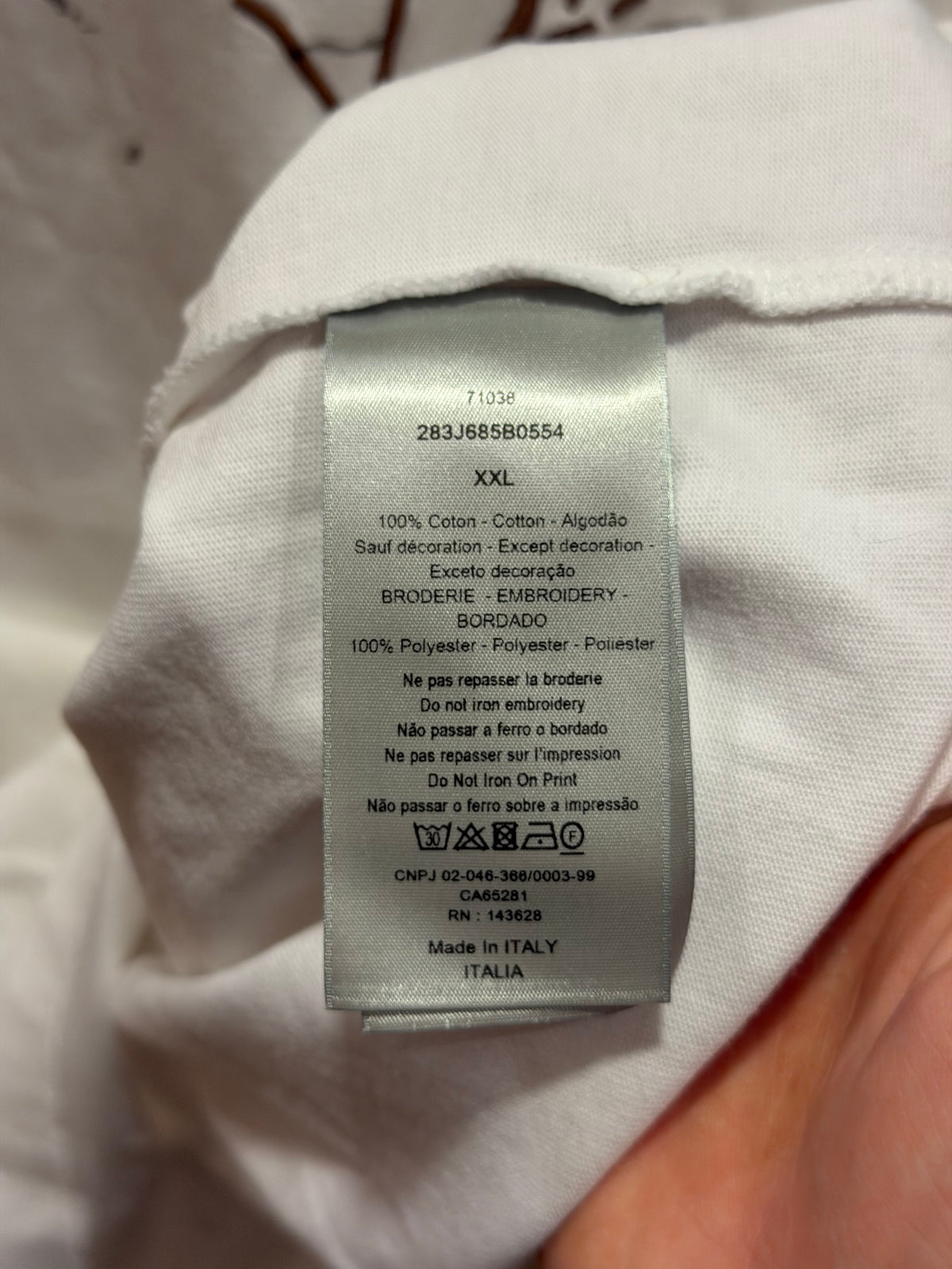 Dior x Cactus Jack Embroidered Oversized Tee - White