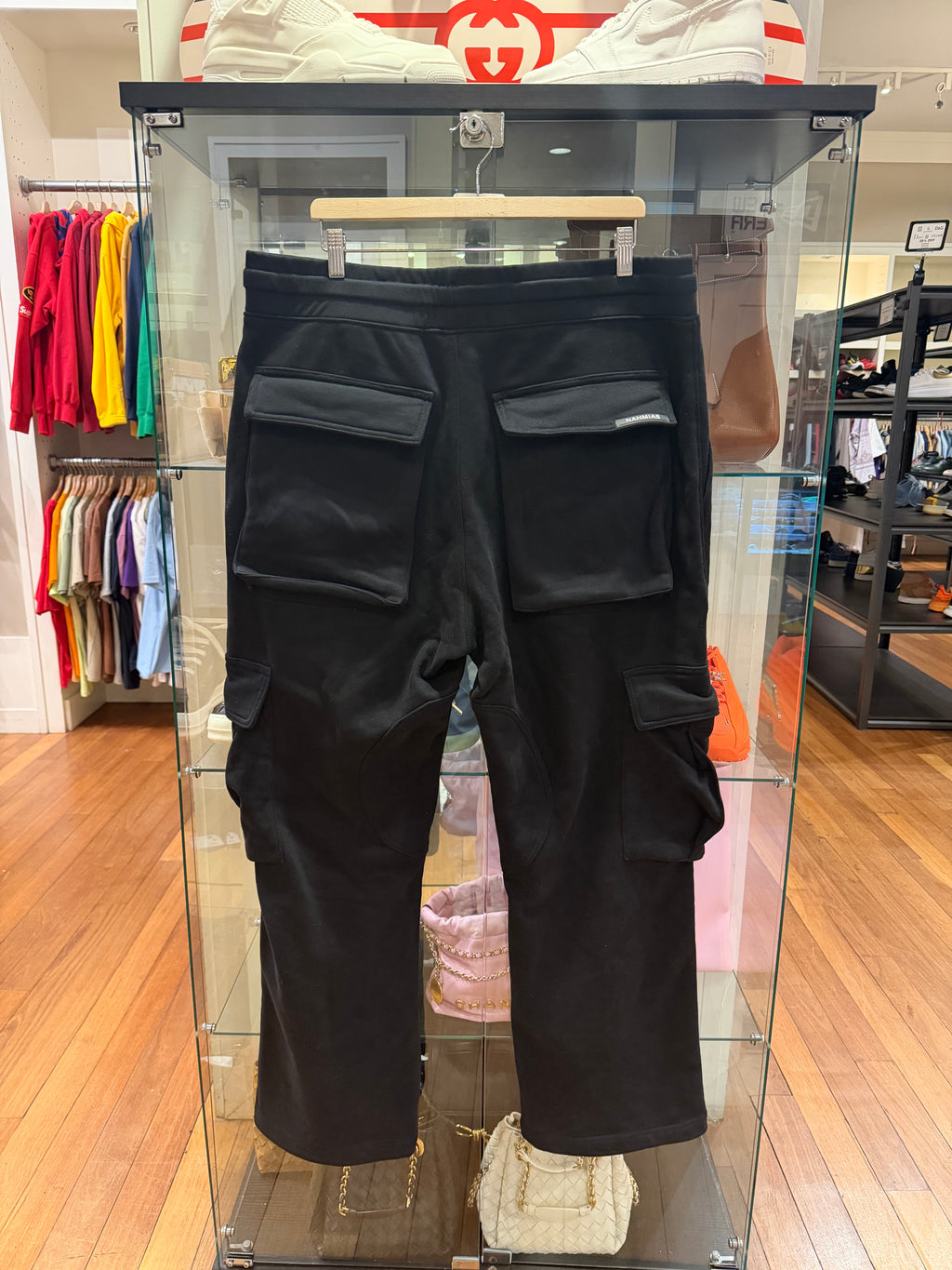 Nahmias Baggy Cargo Sweatpants - Black