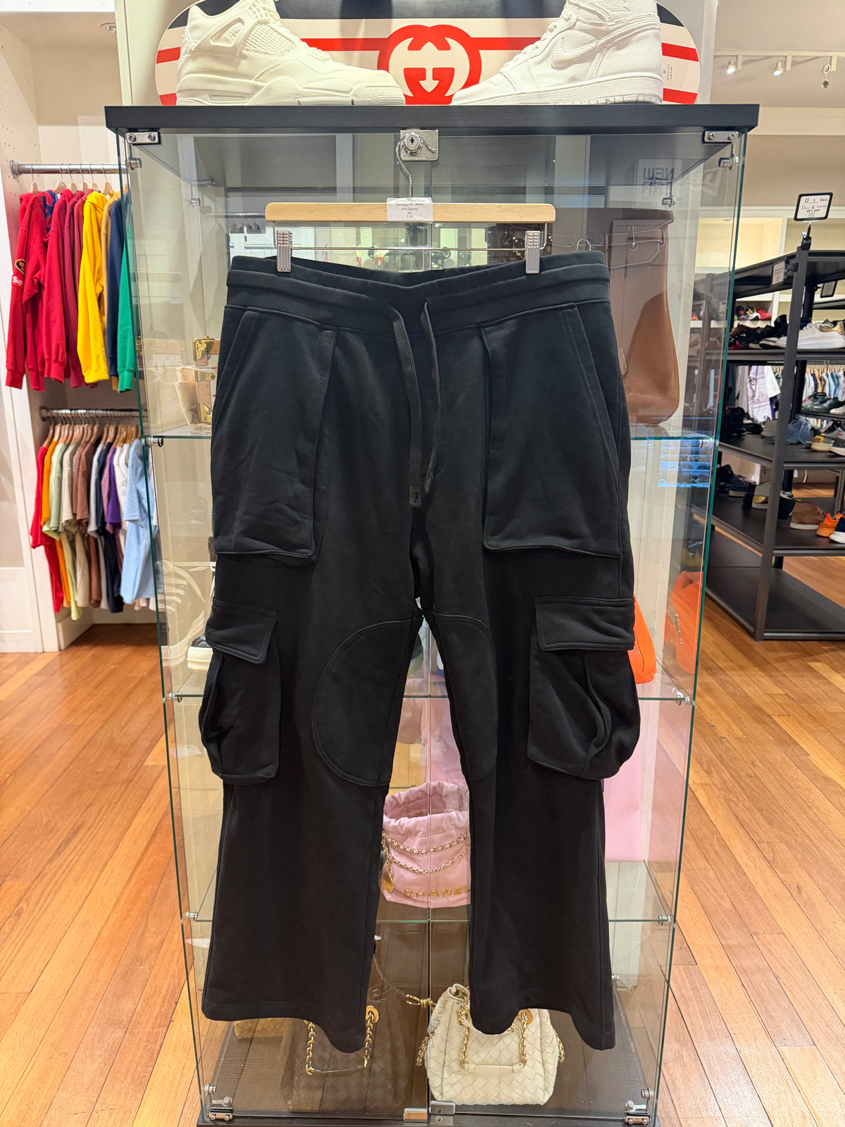 Nahmias Baggy Cargo Sweatpants - Black