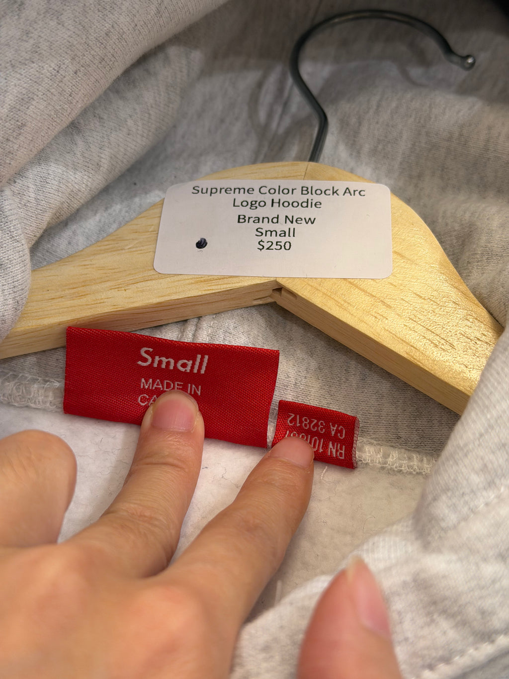 Supreme Color Block Arc Logo Hoodie