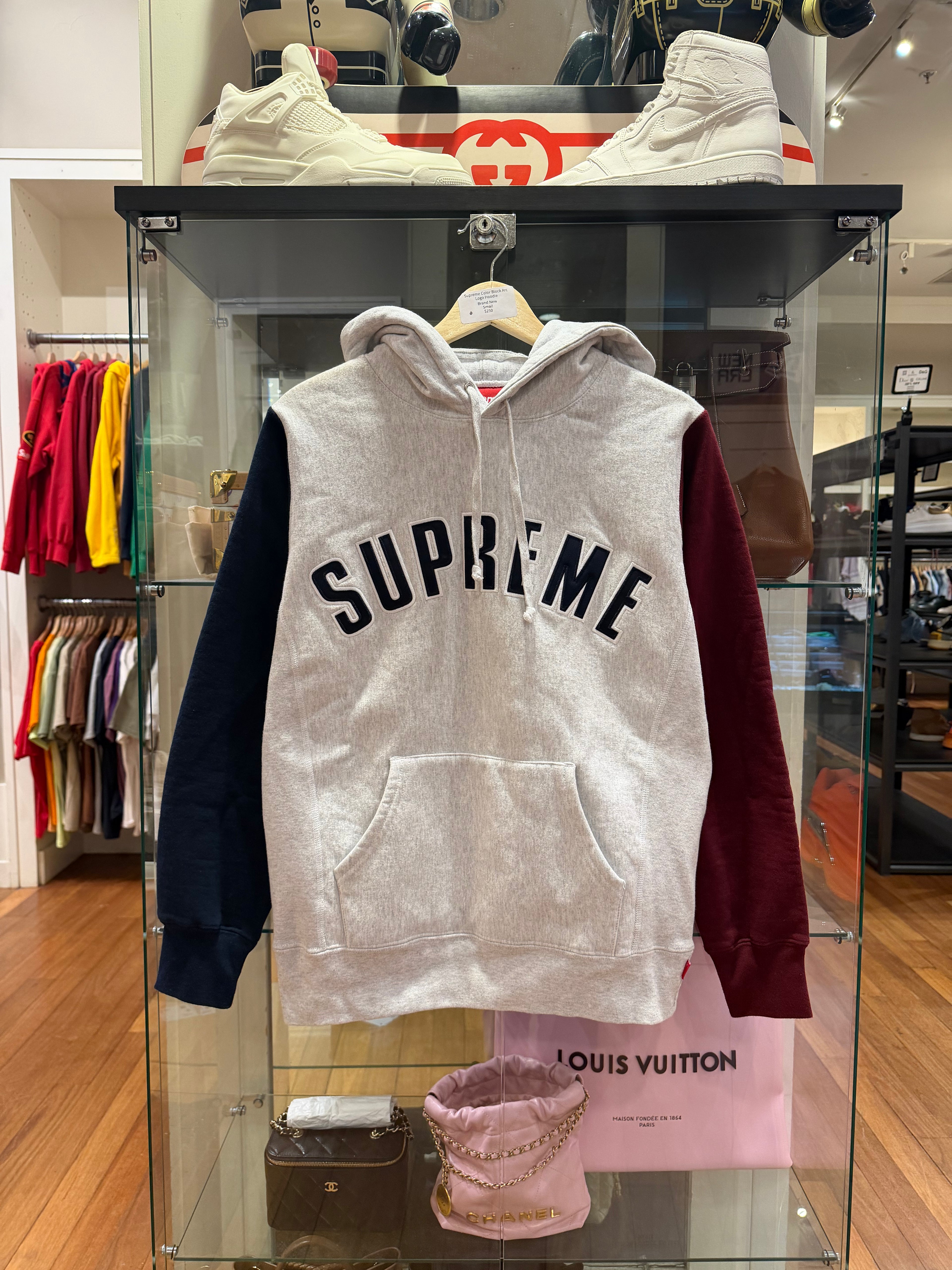 Supreme Color Block Arc Logo Hoodie