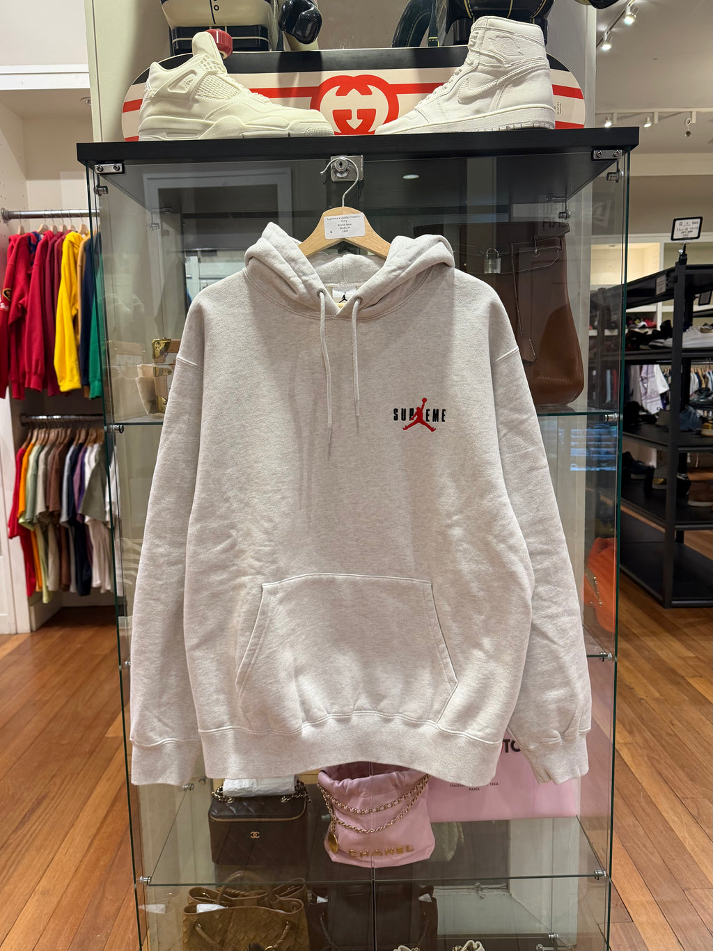Supreme x Jordan Hoodie -Grey
