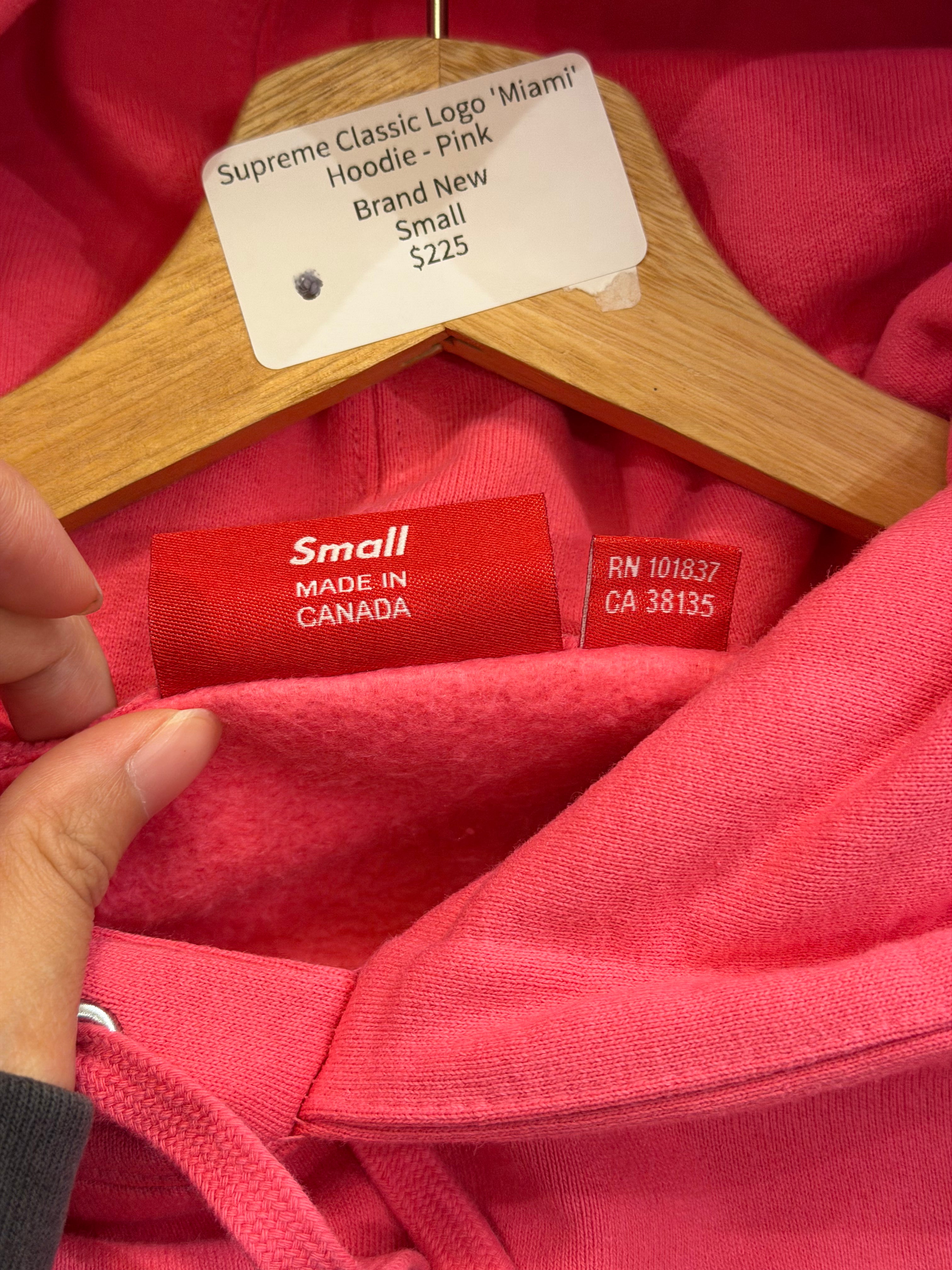Supreme Classic Logo 'Miami' Hoodie - Pink