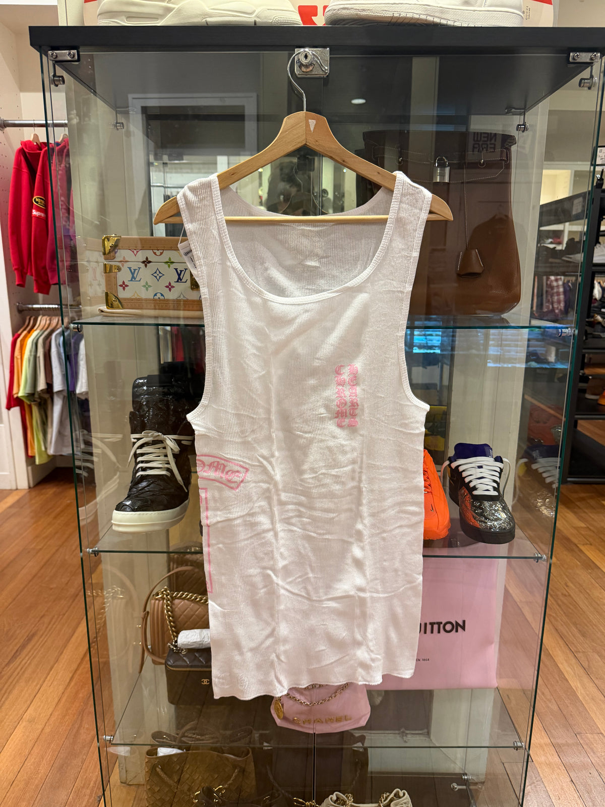 Chrome Hearts T-Bar Tank Top - White/Pink