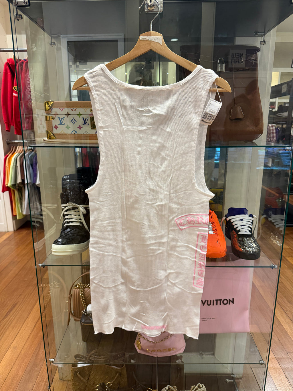 Chrome Hearts T-Bar Tank Top - White/Pink