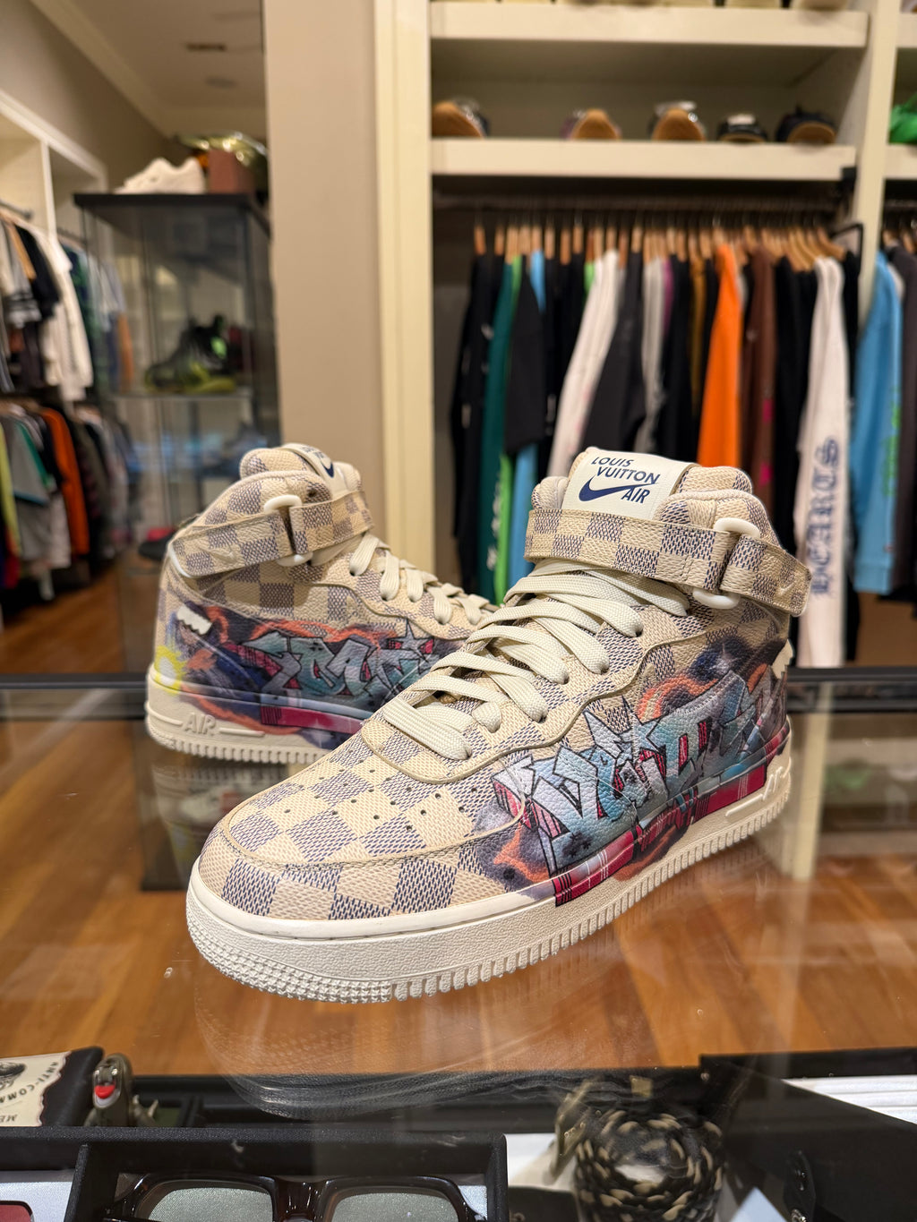 Louis Vuitton x Nike Air Force 1 Mid - Graffiti Damier