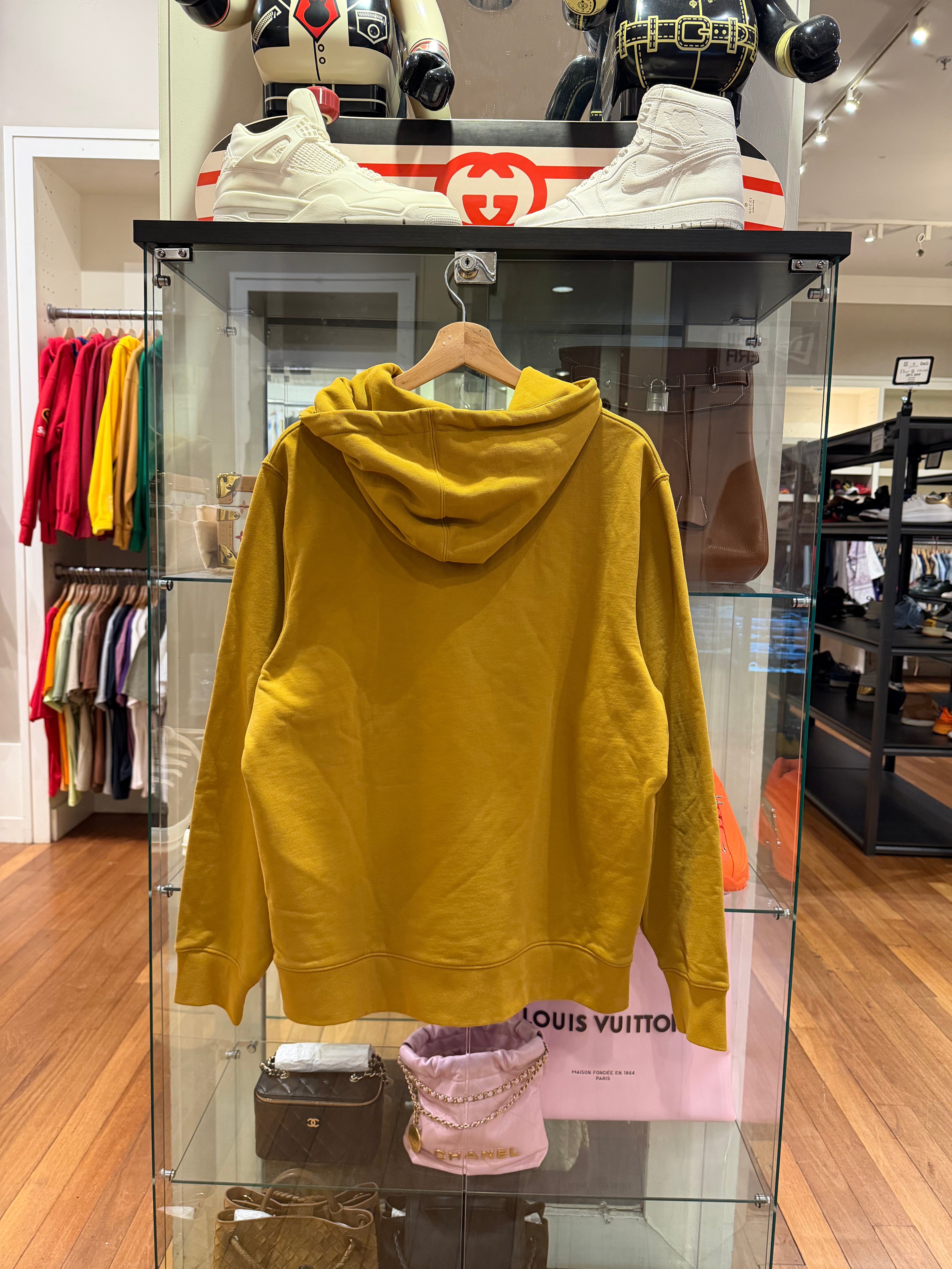 Supreme x Lacoste Logo Panel Hoodie - Gold