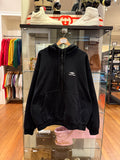 Balenciaga 3B Sports Icon Half Zip Hoodie - Black