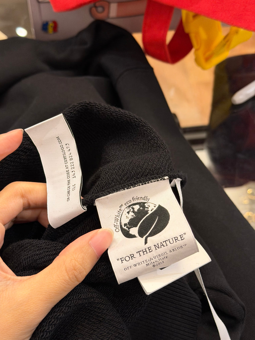 Off-White Arrow Logo Hoodie- Black