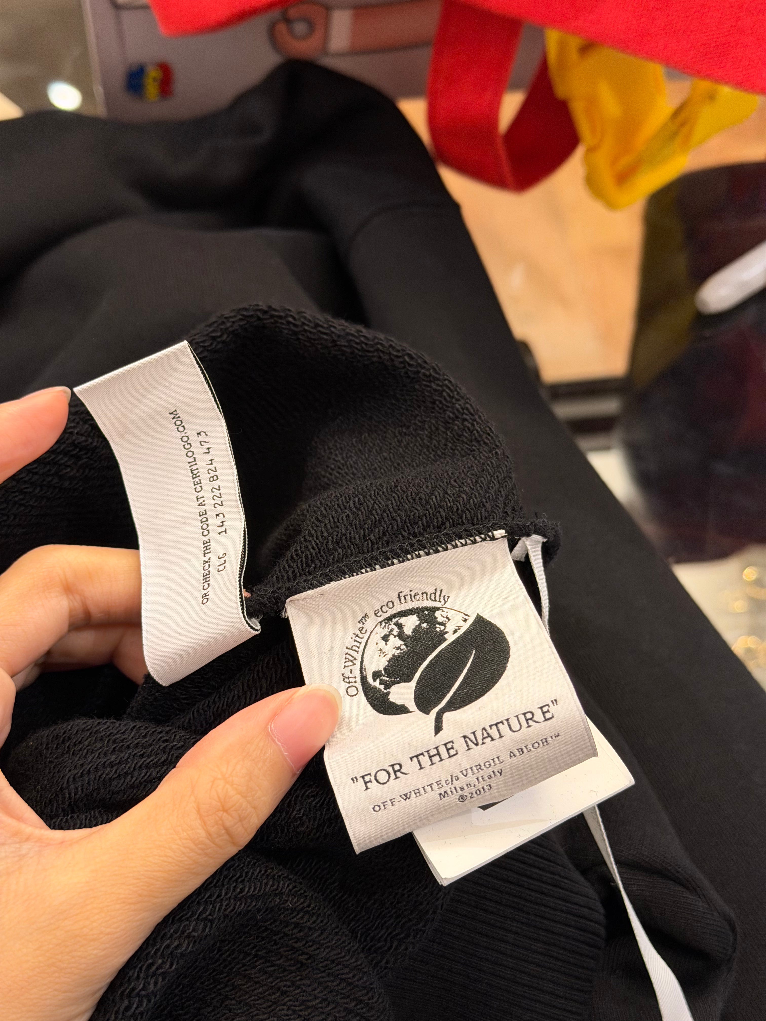 Off-White Arrow Logo Hoodie- Black