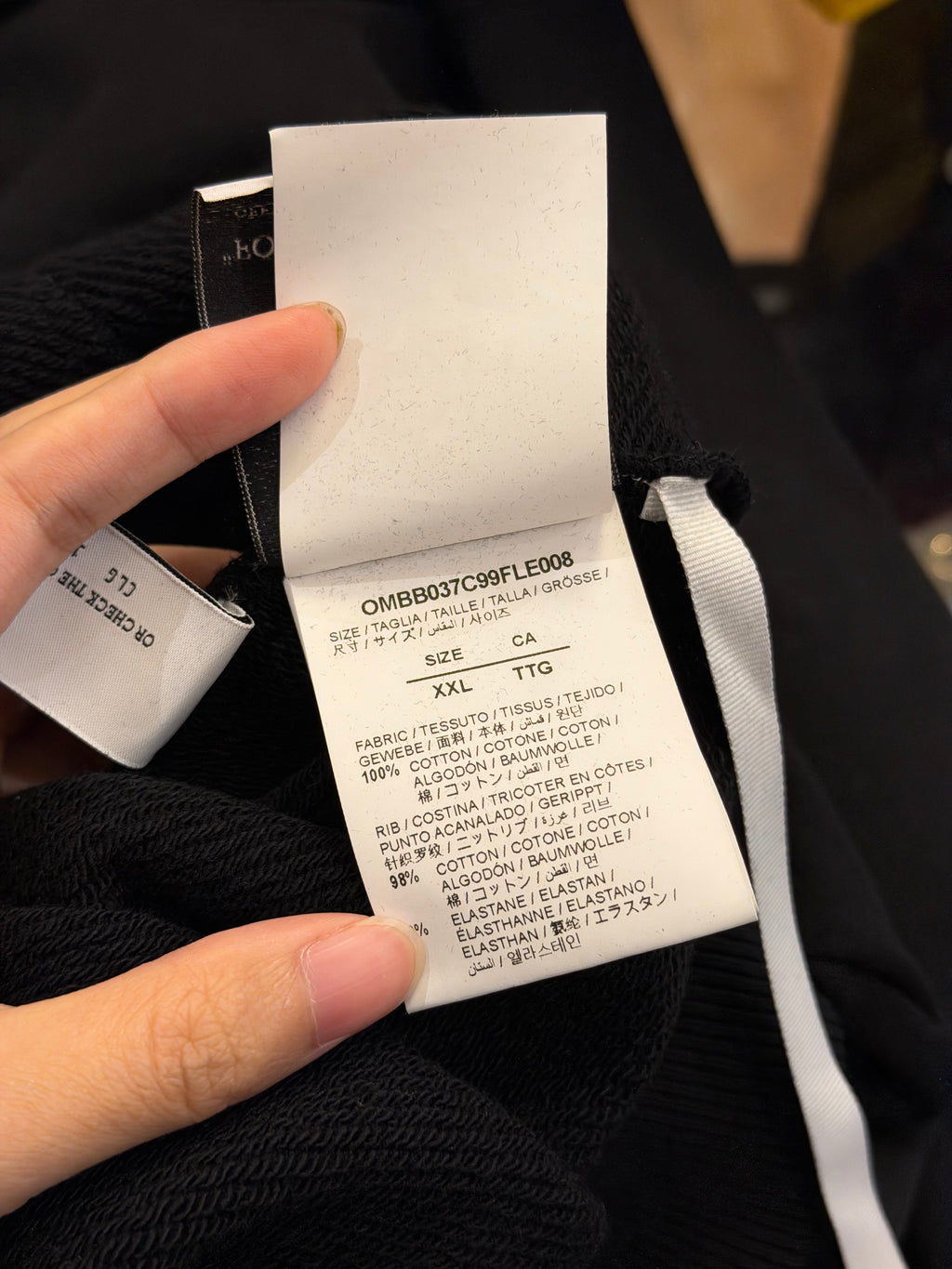 Off-White Arrow Logo Hoodie- Black