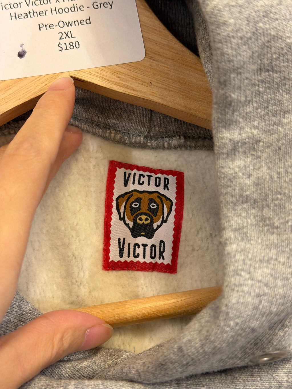 Victor Victor x Human Made Heather Hoodie - Grey