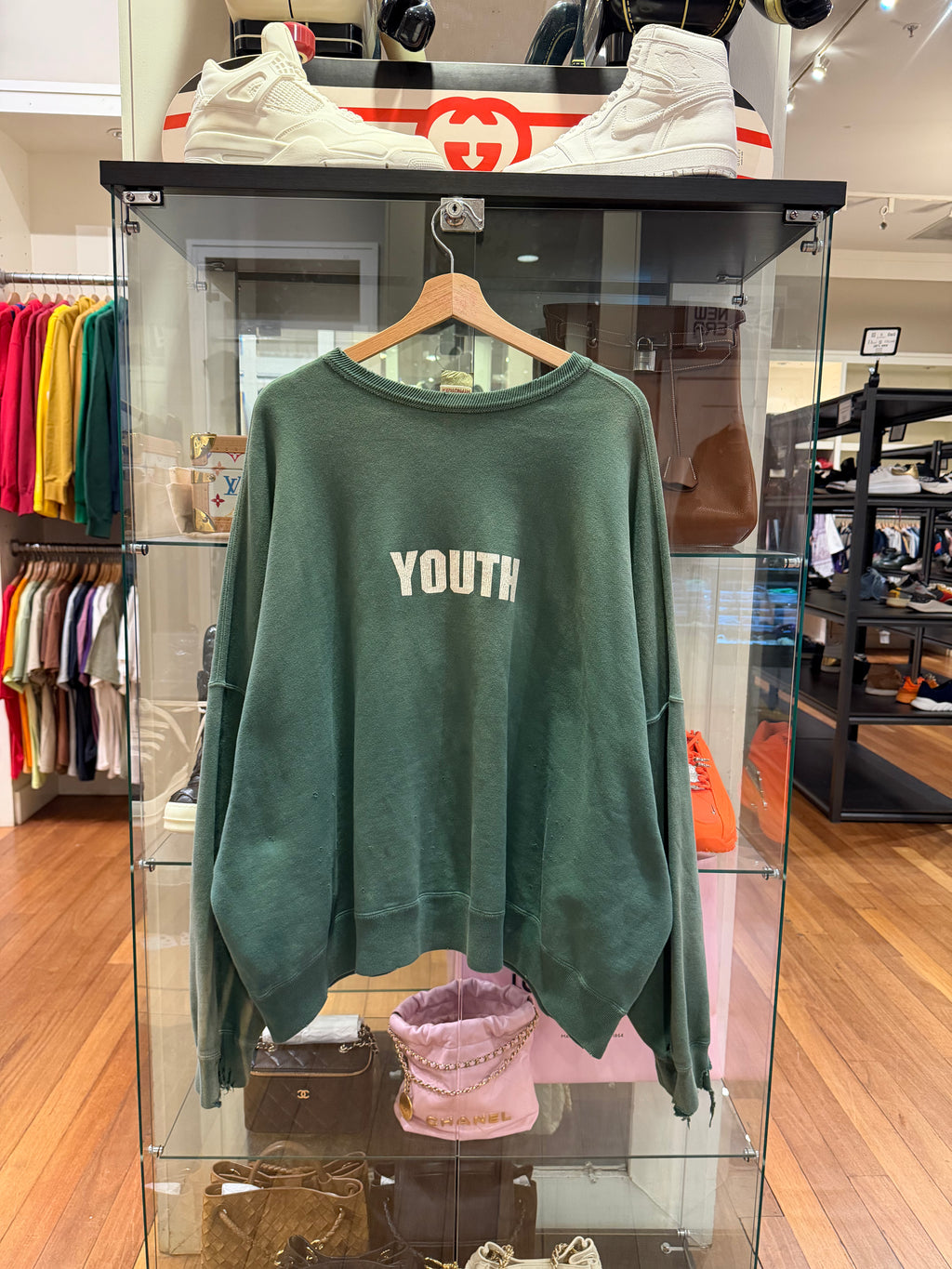 Saint Michael Youth Crewneck- Green