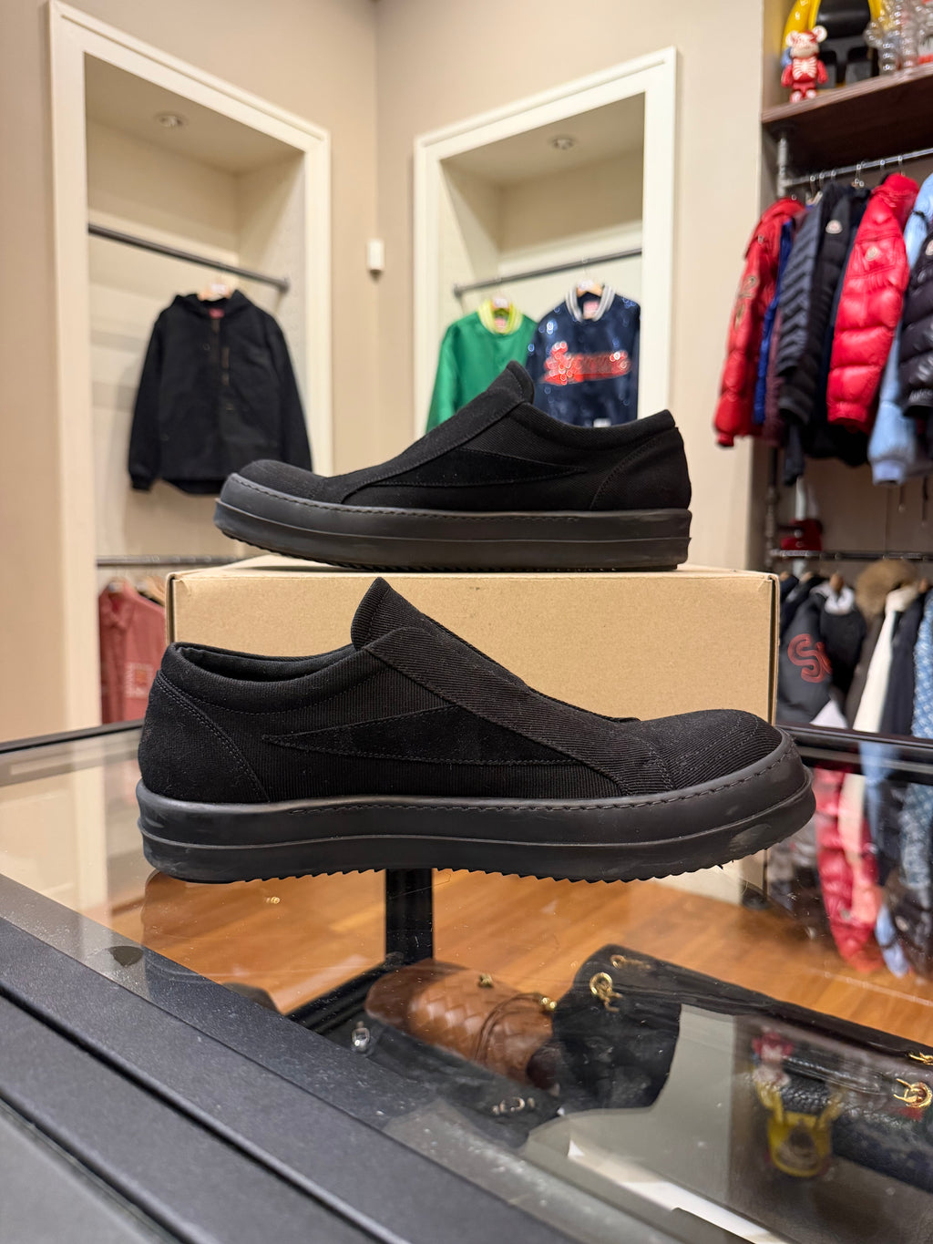 Rick Owen’s DRKSHDW Laceless Vintage Low - Triple Black
