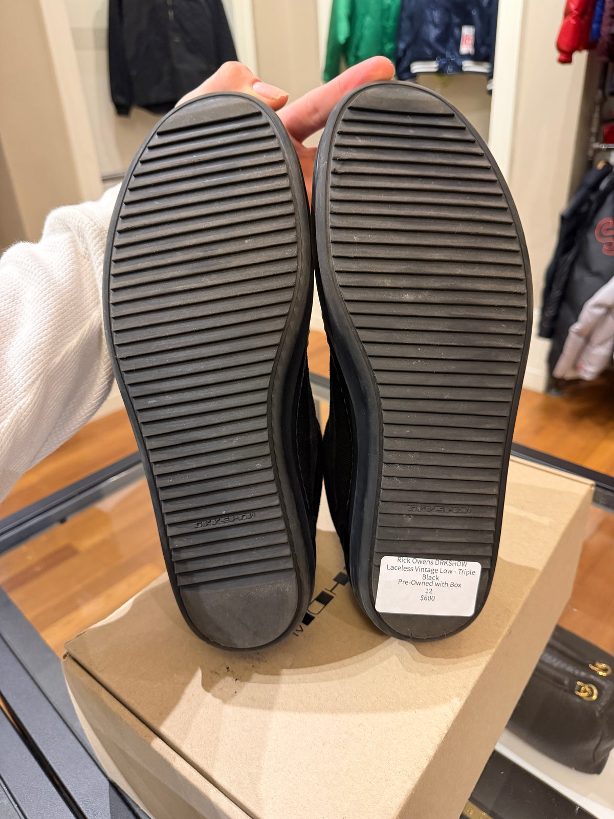 Rick Owen’s DRKSHDW Laceless Vintage Low - Triple Black