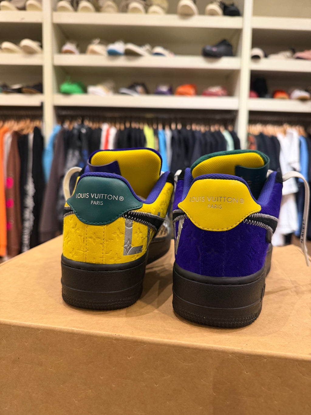 Louis Vuitton x Nike Air Force 1 Low “Purple Dusk / Metallic Silver / Patchwork
