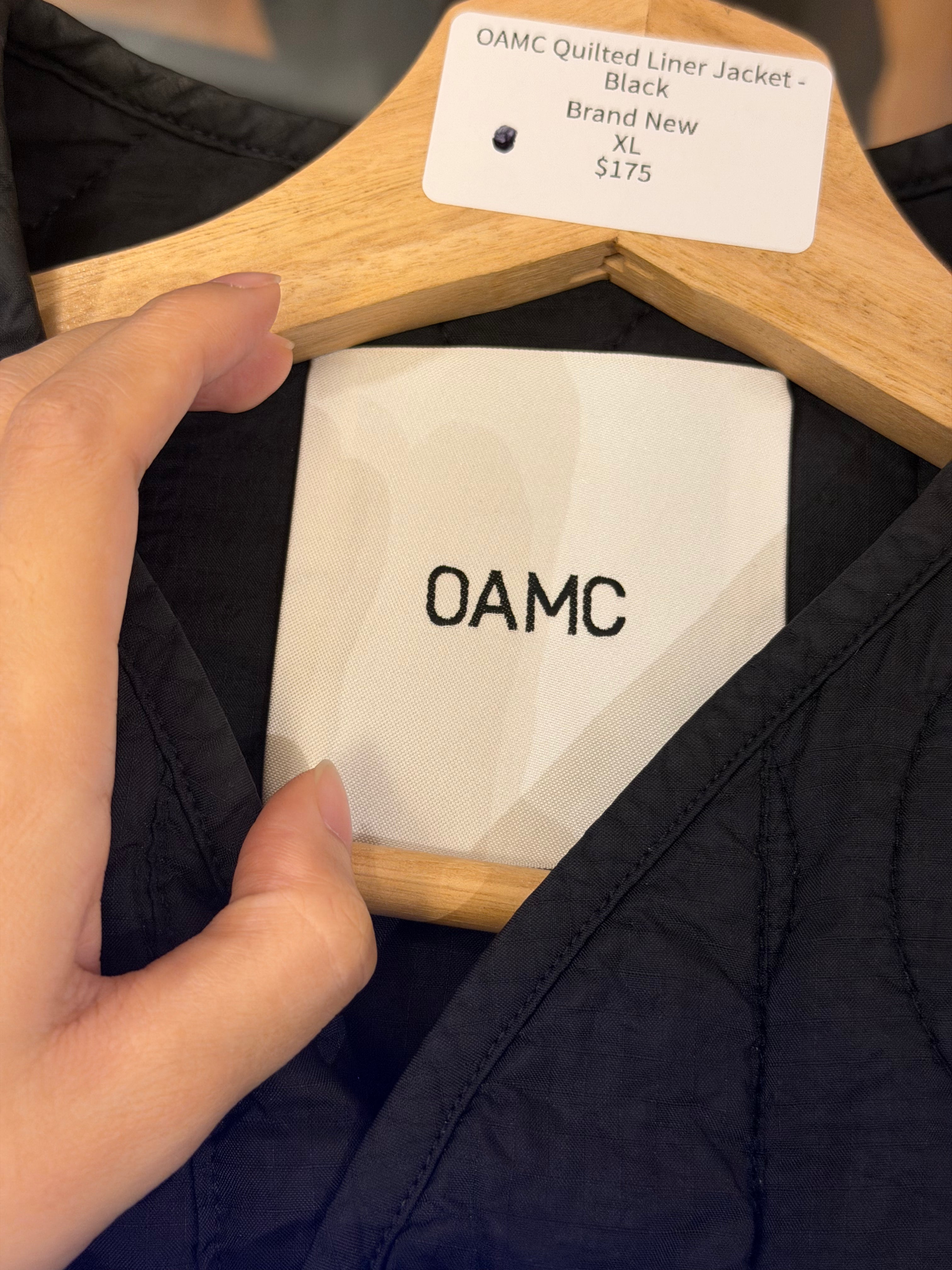 OAMC Quilted Liner Jacket -Black