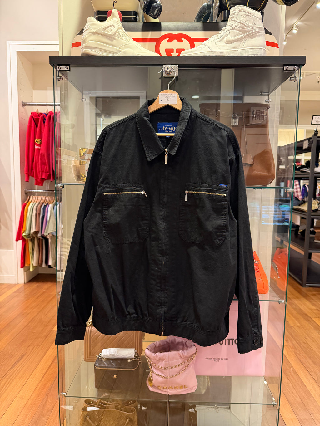 Awake NY Collared Cargo Mmilitary Jacket - Black