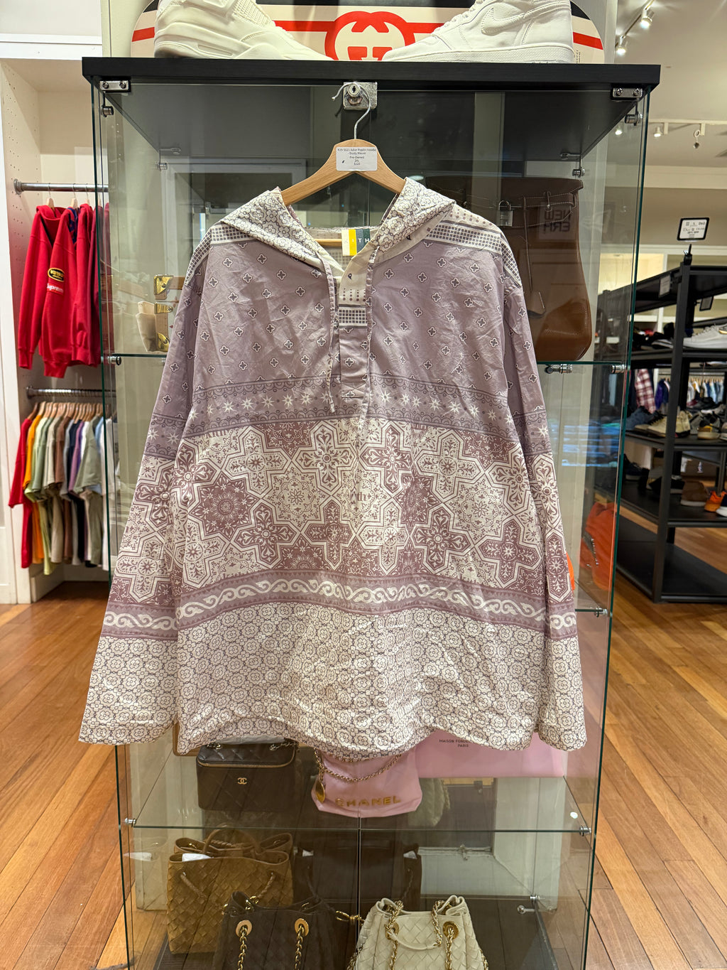 Kith SS21 Adler Poplin Hoodie- Dusty Mauve