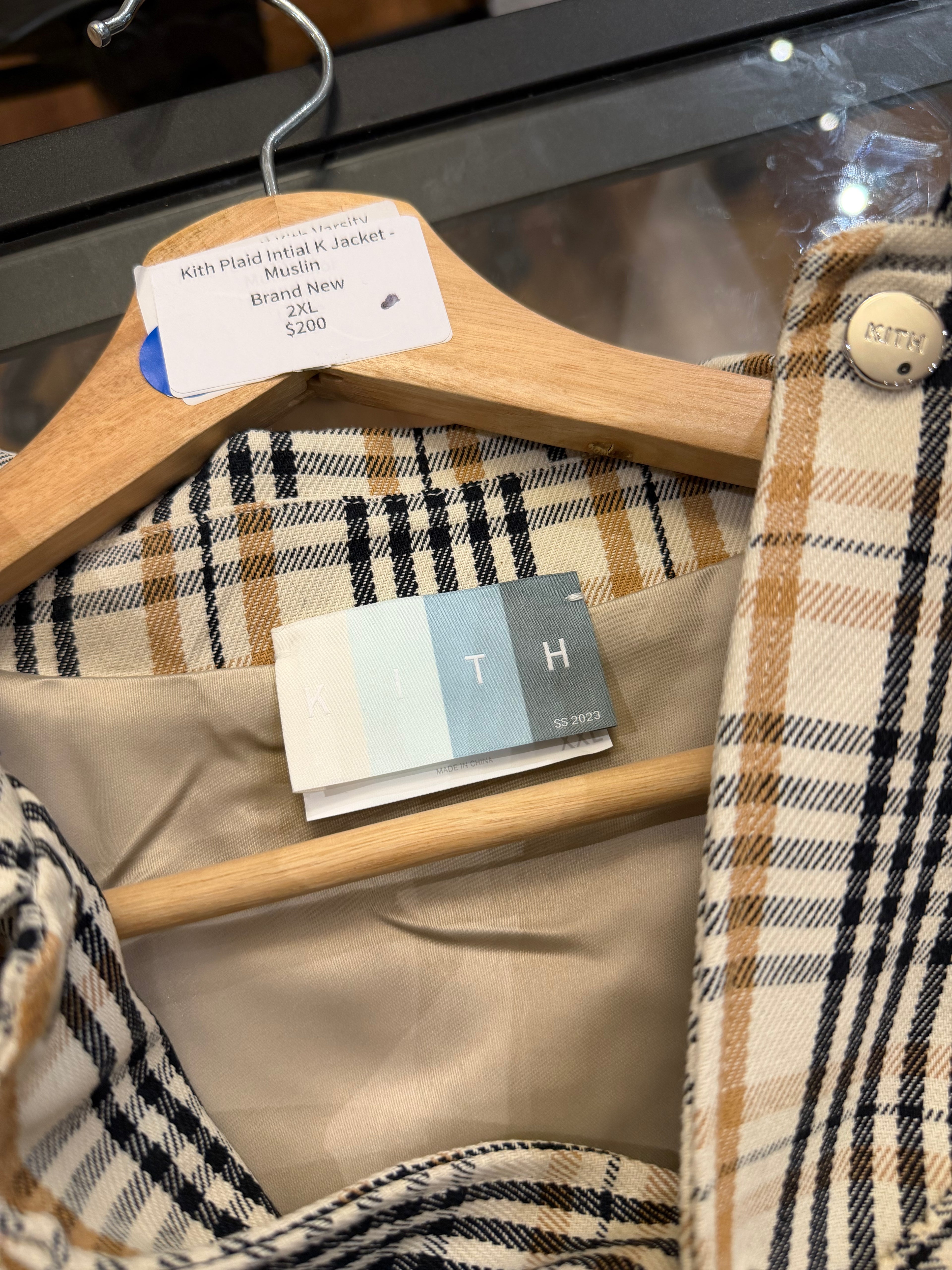 Kith Plaid Intial K Jacket -Muslin